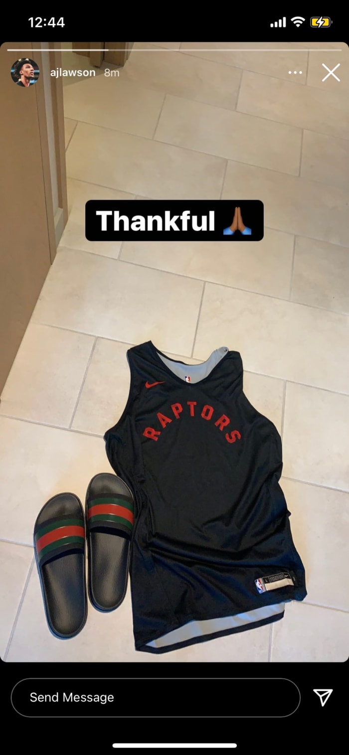 AJ Lawson worked out for the Raptors